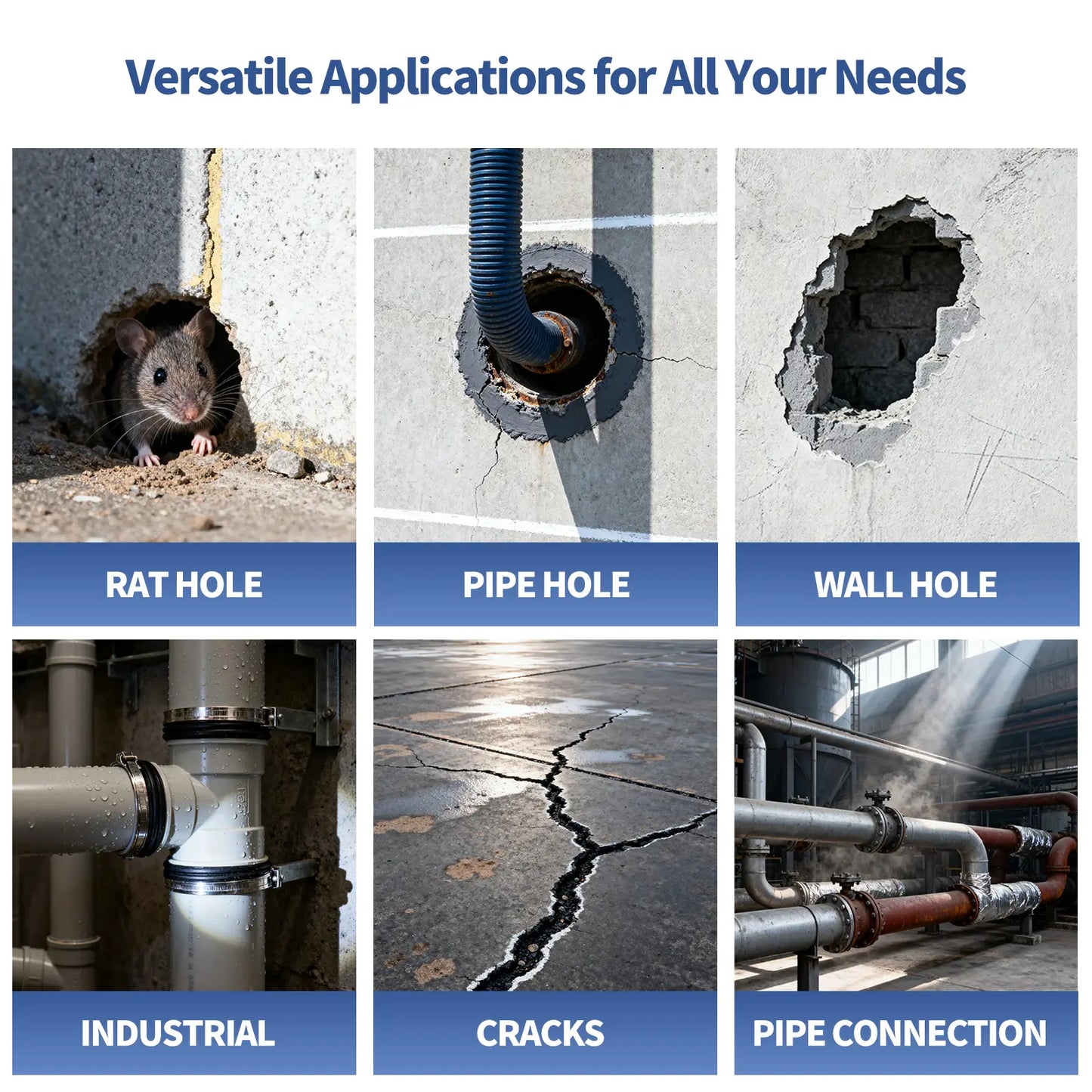 Quick-Curing Sealant Clay – Waterproof Gap Filler for A/C Holes, Pipes & Wall Cracks