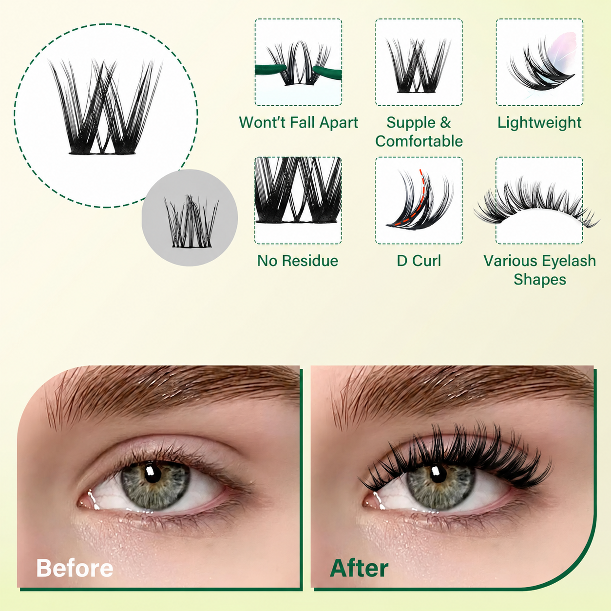 DIY Lash Extension Kit- Boost Volume Instantly, Create Salon-Style Lashes at Home!