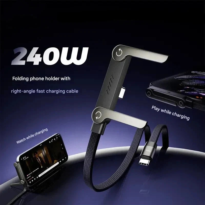 Invisible Holder Charger Cable with Stand-240w super fast charging