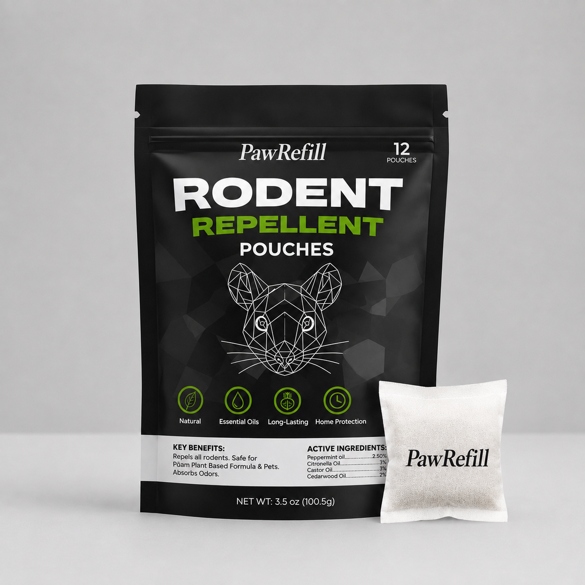 PawRefill® Natural Rodent Repellent Pouches