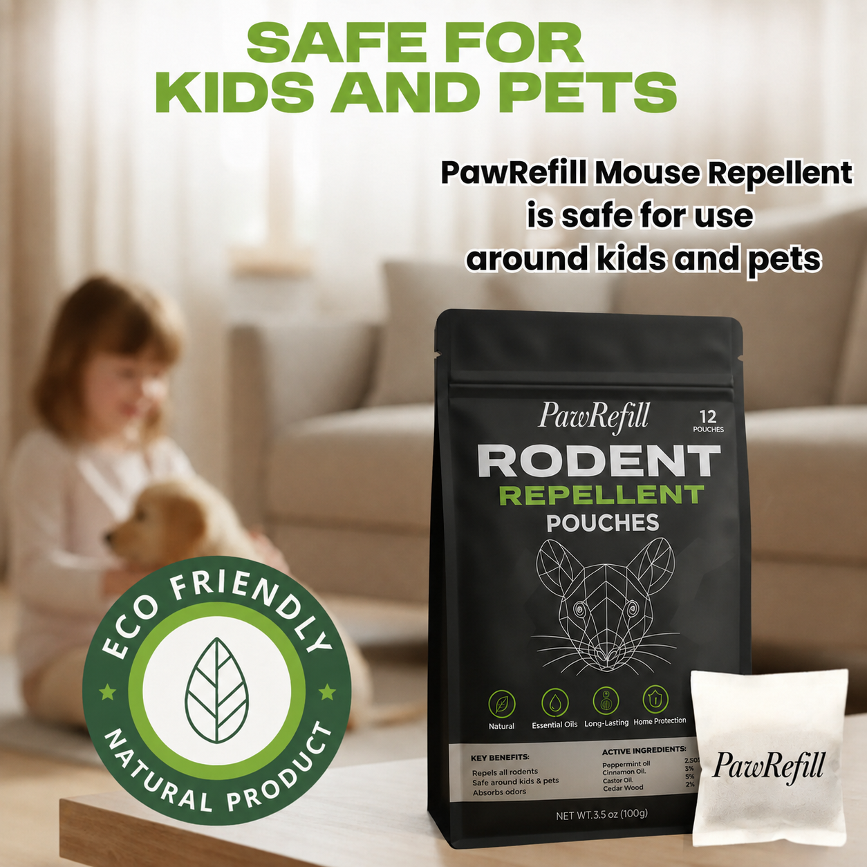 PawRefill® Natural Rodent Repellent Pouches