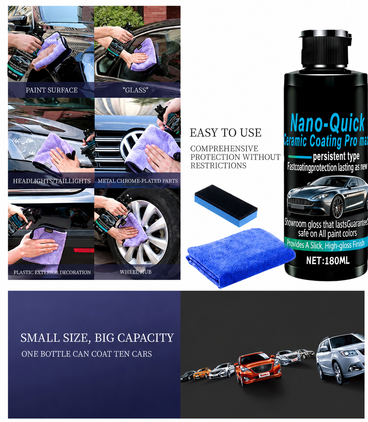 Nano Ceramic Coating PRO MAX – Water-Resistant Car Paint Protection & High-Gloss Finish