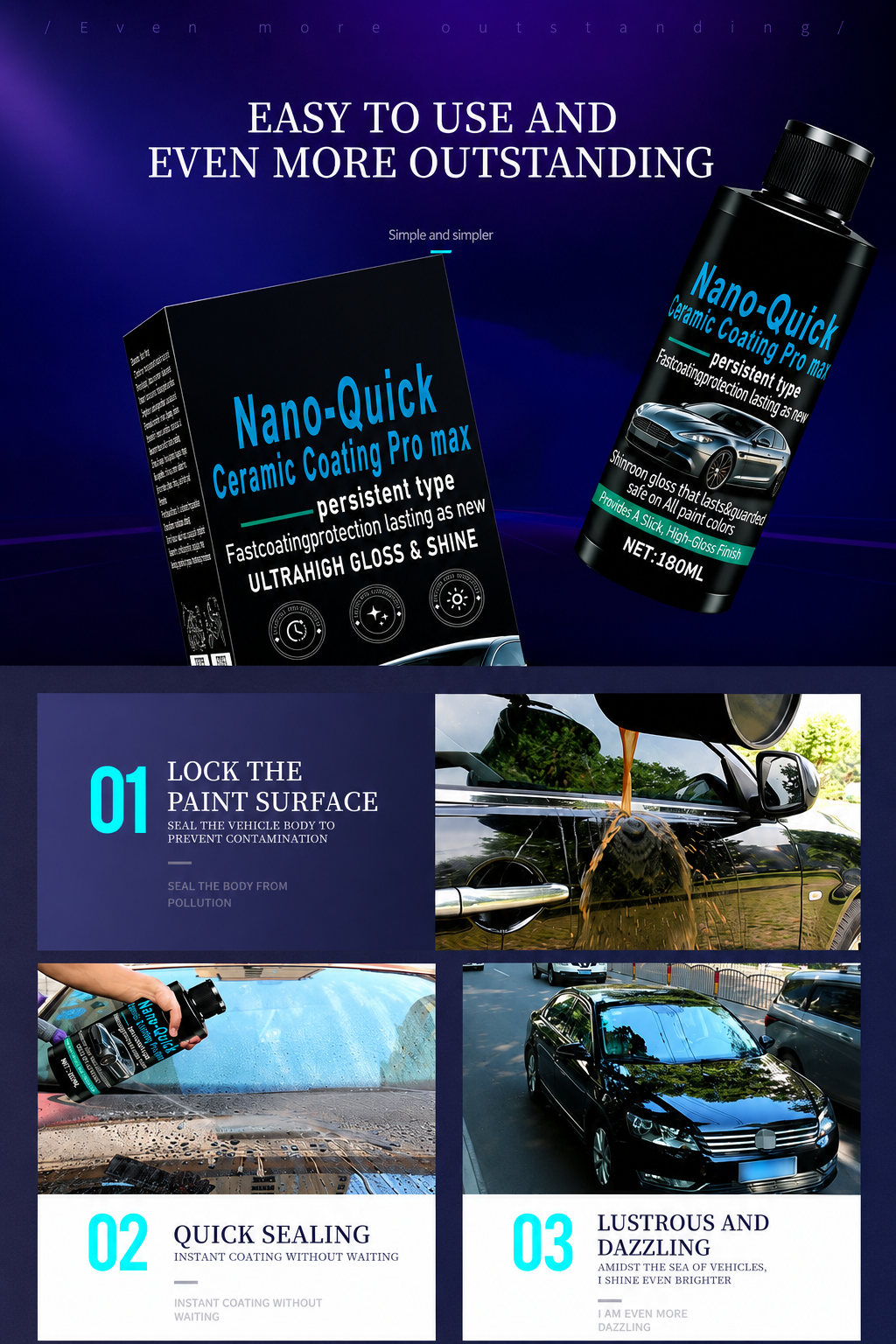 Nano Ceramic Coating PRO MAX – Water-Resistant Car Paint Protection & High-Gloss Finish