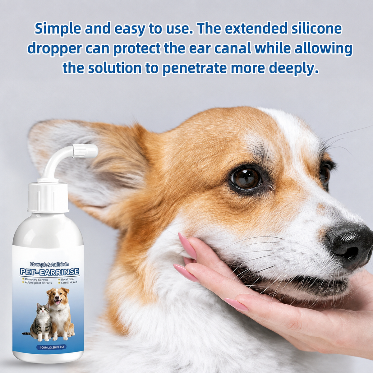 Gentle Pet Ear Wash | Odor-Free Cleaning for Dogs & Cats🌿