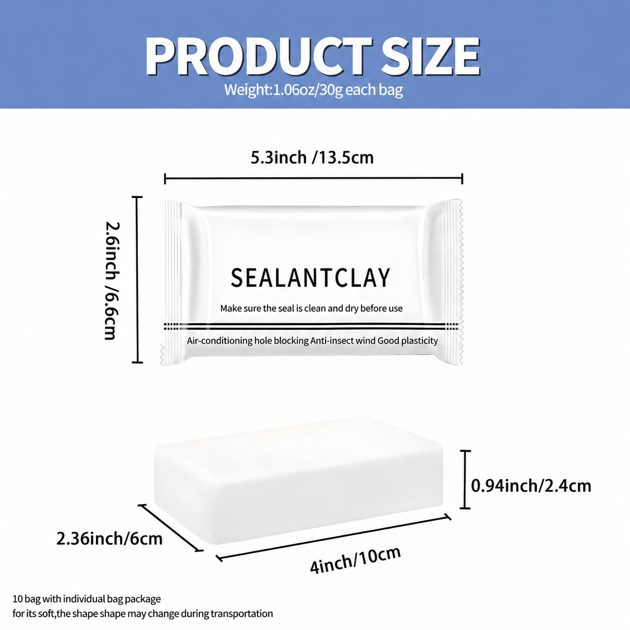 Quick-Curing Sealant Clay – Waterproof Gap Filler for A/C Holes, Pipes & Wall Cracks