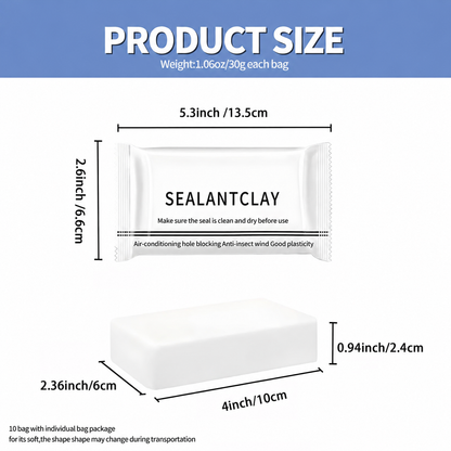 Quick-Curing Sealant Clay – Waterproof Gap Filler for A/C Holes, Pipes & Wall Cracks