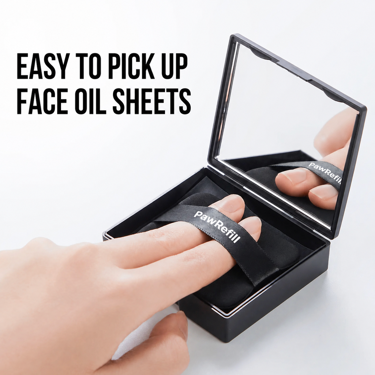 Black Magnet Oil Blotting Setting Sheet With Powder More Control Oil Keep Fresh 2 IN 1 Blotting Sheet
