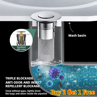 🏆Last Day Promotion 49% OFF🏆Pop Up Sink Drain Strainer----🛀Removes odors and prevents blockages
