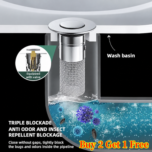 🏆Last Day Promotion 49% OFF🏆Pop Up Sink Drain Strainer----🛀Removes odors and prevents blockages