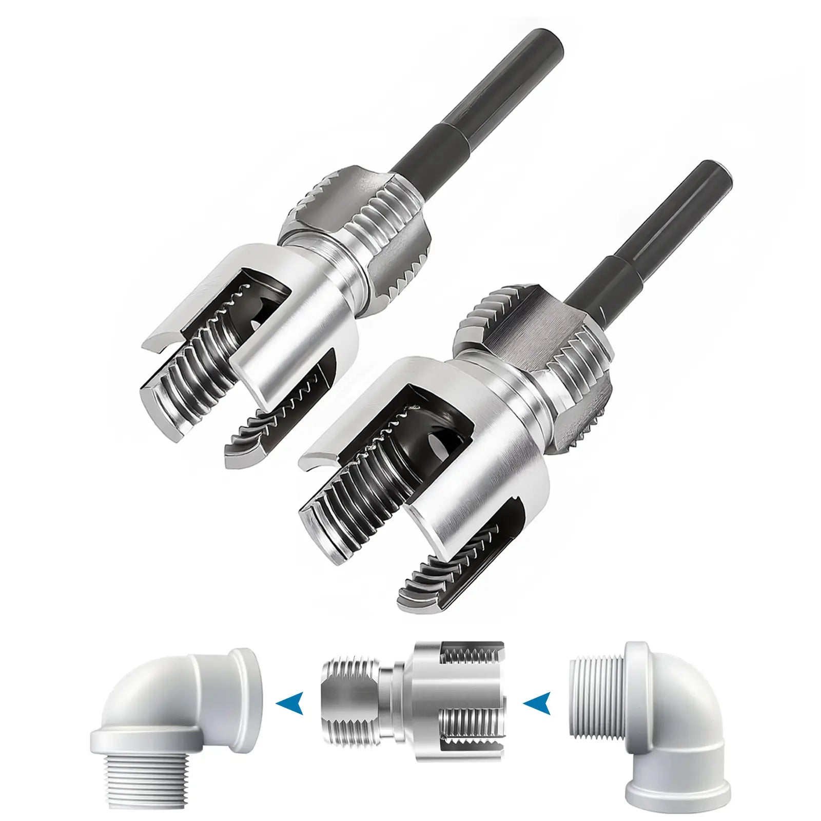 Dual Size Pipe Threader Set (1/2