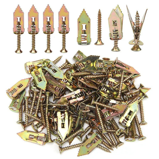 🔥LAST DAY SALE-80% OFF🔥-100PCS/200PCS Self-Drilling Drywall Anchors Kit No Drill Needed Easy Hang